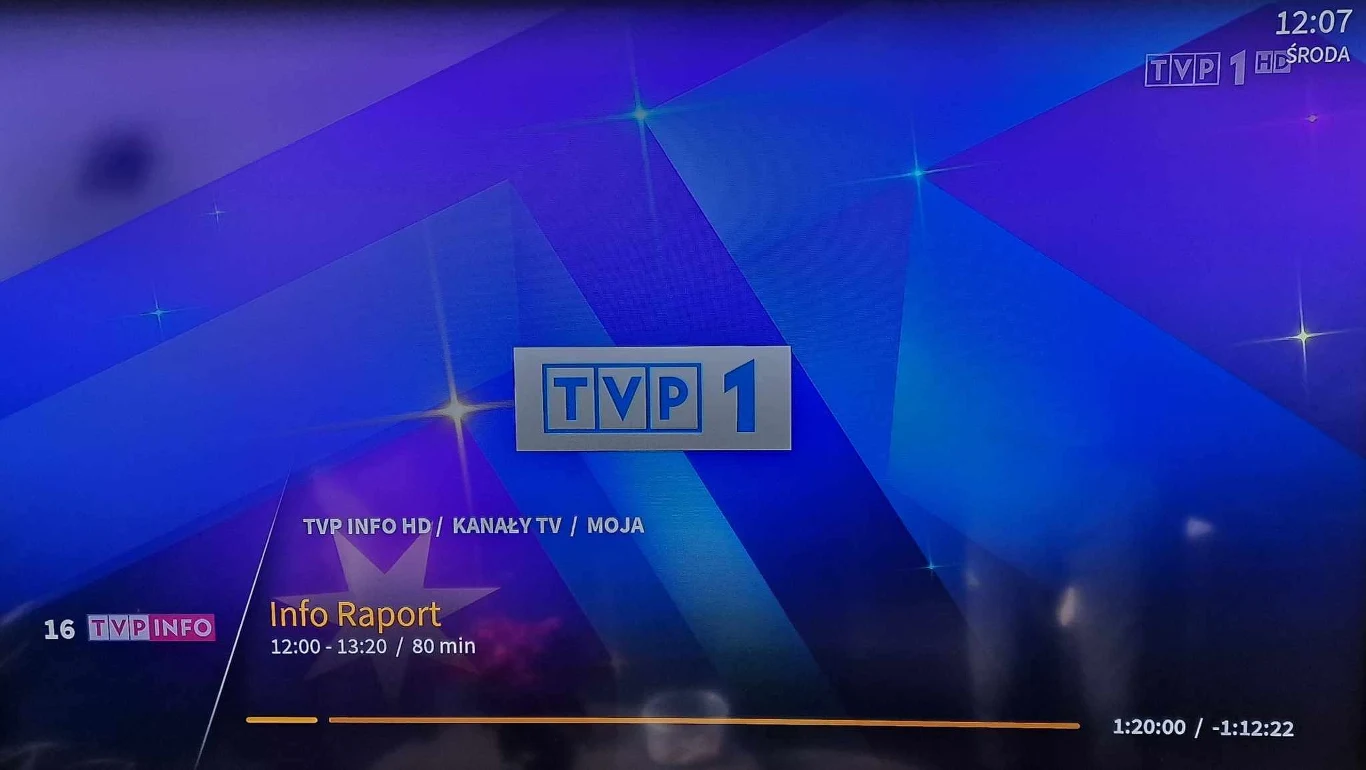 W miejscu TVP Info nadawany jest sygnał TVP 1.