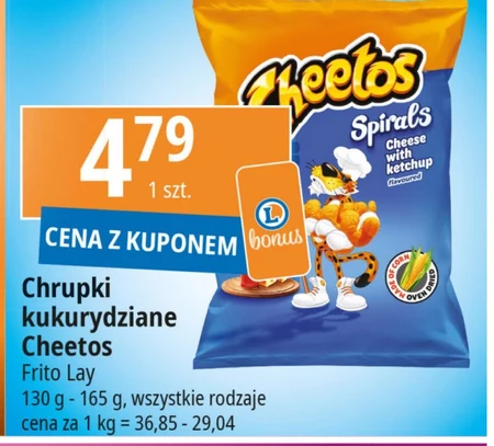 Cheetos Spirals Chrupki kukurydziane o smaku serowo-ketchupowym 130 g