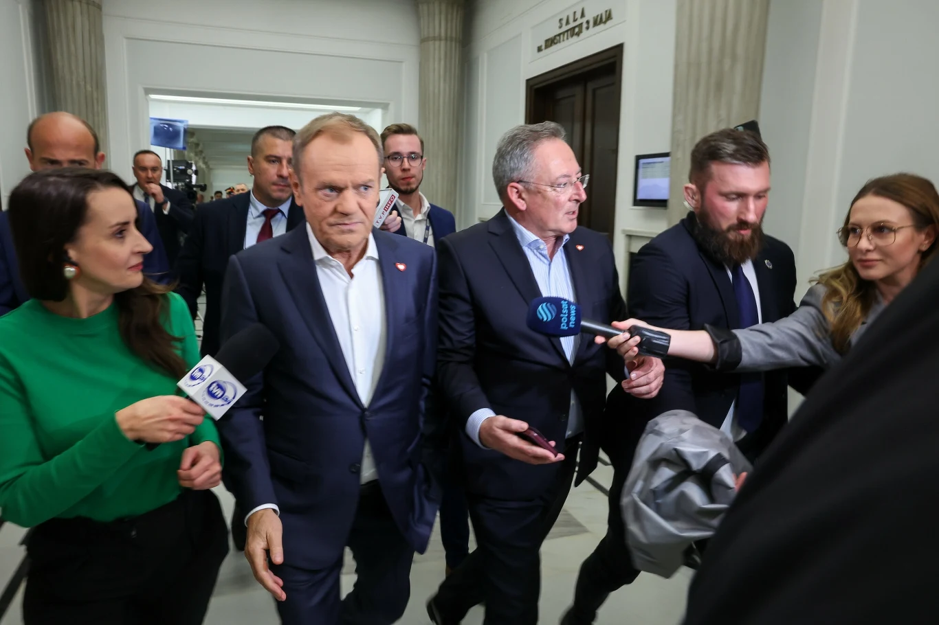 Premier Donald Tusk i minister kultury Bartłomiej Sienkiewicz Premier Donald Tusk i minister kultury Bartłomiej Sienkiewicz