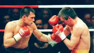 Dariusz Michalczewski w walce z Graziano „Rocky” Rocchiggianim w 2000 r.