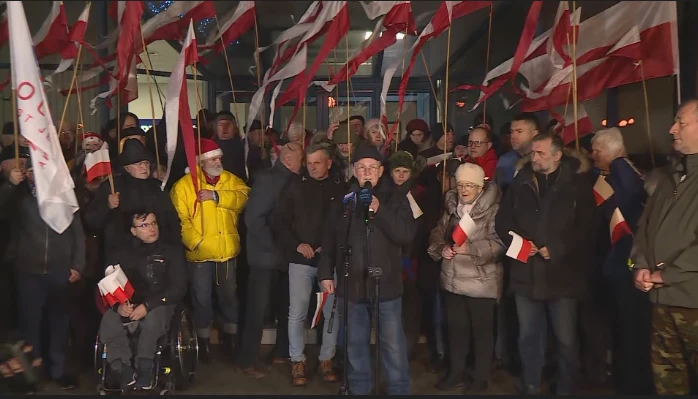 Protest pod TVP w Bydgoszczy Protest pod TVP w Bydgoszczy