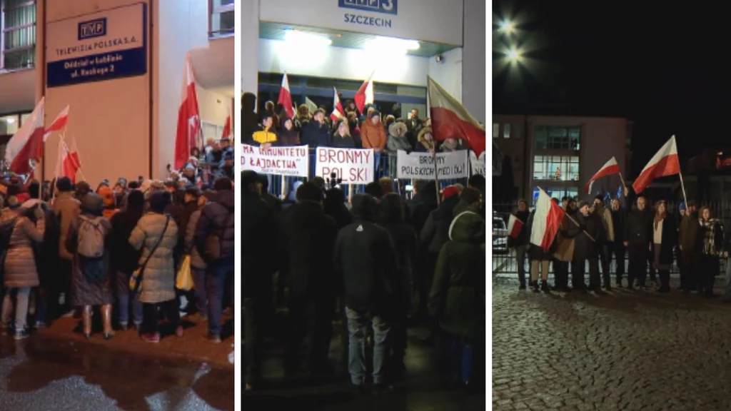 Protesty pod TVP w Lublinie, Szczecinie i Krakowie Protesty pod TVP w Lublinie, Szczecinie i Krakowie
