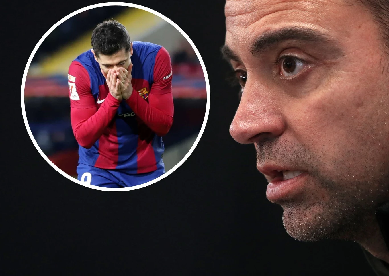 Xavi Hernandez i Robert Lewandowski Xavi Hernandez i Robert Lewandowski