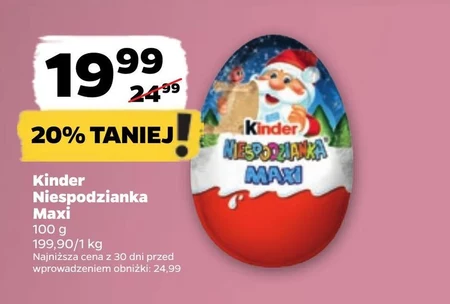 Kinder Niespodzianka Maxi Pusta figurka z mlecznej czekolady z niespodzianką 100 g
