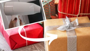 Użyj suszarki przed pakowaniem prezentów, a unikniesz najgorszej świątecznej wpadki