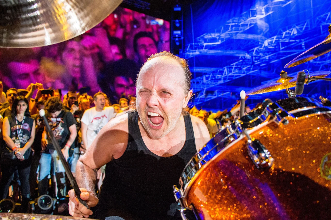 Lars Ulrich na koncercie we Włoszech