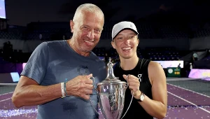 Tomasz Świątek wspierał córkę podczas jej występu w WTA Finals