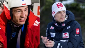 Skoki narciarskie. Na zdjęciu Kamil Stoch oraz trener Polaków Thomas Thurnbichler. Nasza kadra ma problemy przed Turniejem Czterech Skoczni