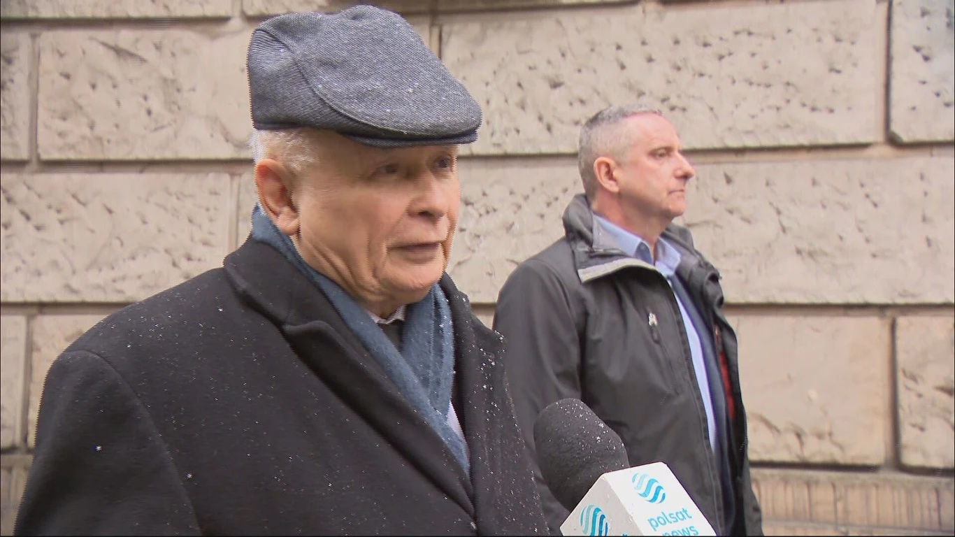 Jarosław Kaczyński w siedzibie TVP Jarosław Kaczyński w siedzibie TVP