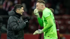 Marcin Bułka i Robert Lewandowski, kapitan reprezentacji Polski