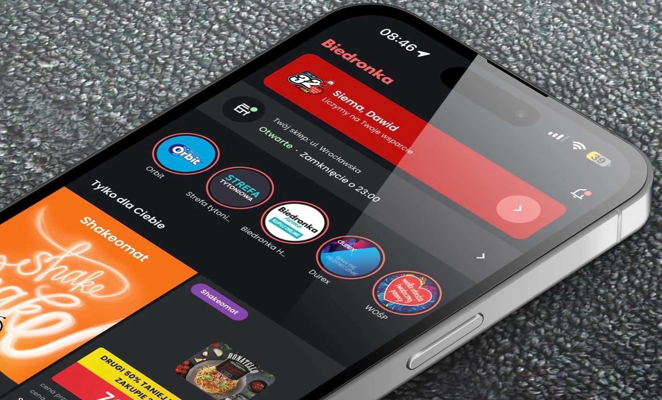 Nowa aplikacja sklepu Biedronka na iPhonie. Nowa aplikacja sklepu Biedronka na iPhonie.
