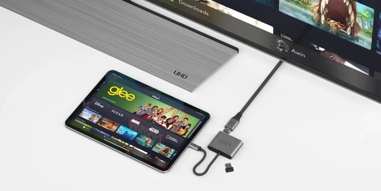 Linq by Elements hub 4w1 VGA/HDMI jest kompaktowym urządzeniem Linq by Elements hub 4w1 VGA/HDMI jest kompaktowym urządzeniem