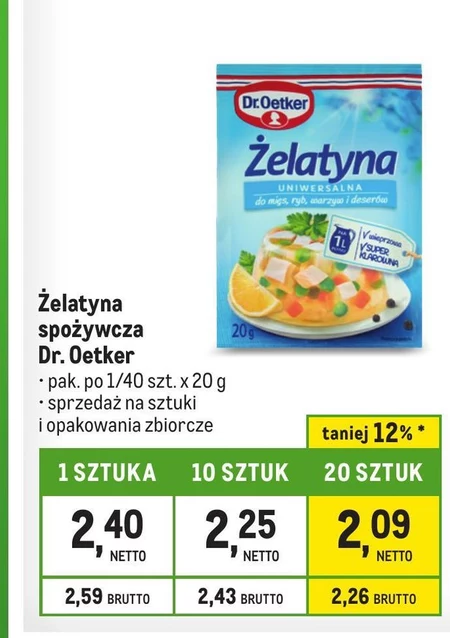 Dr. Oetker Żelatyna uniwersalna 20 g