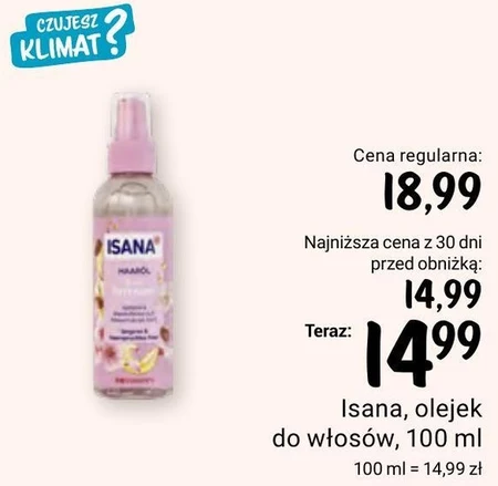 Olejek do włosów Isana