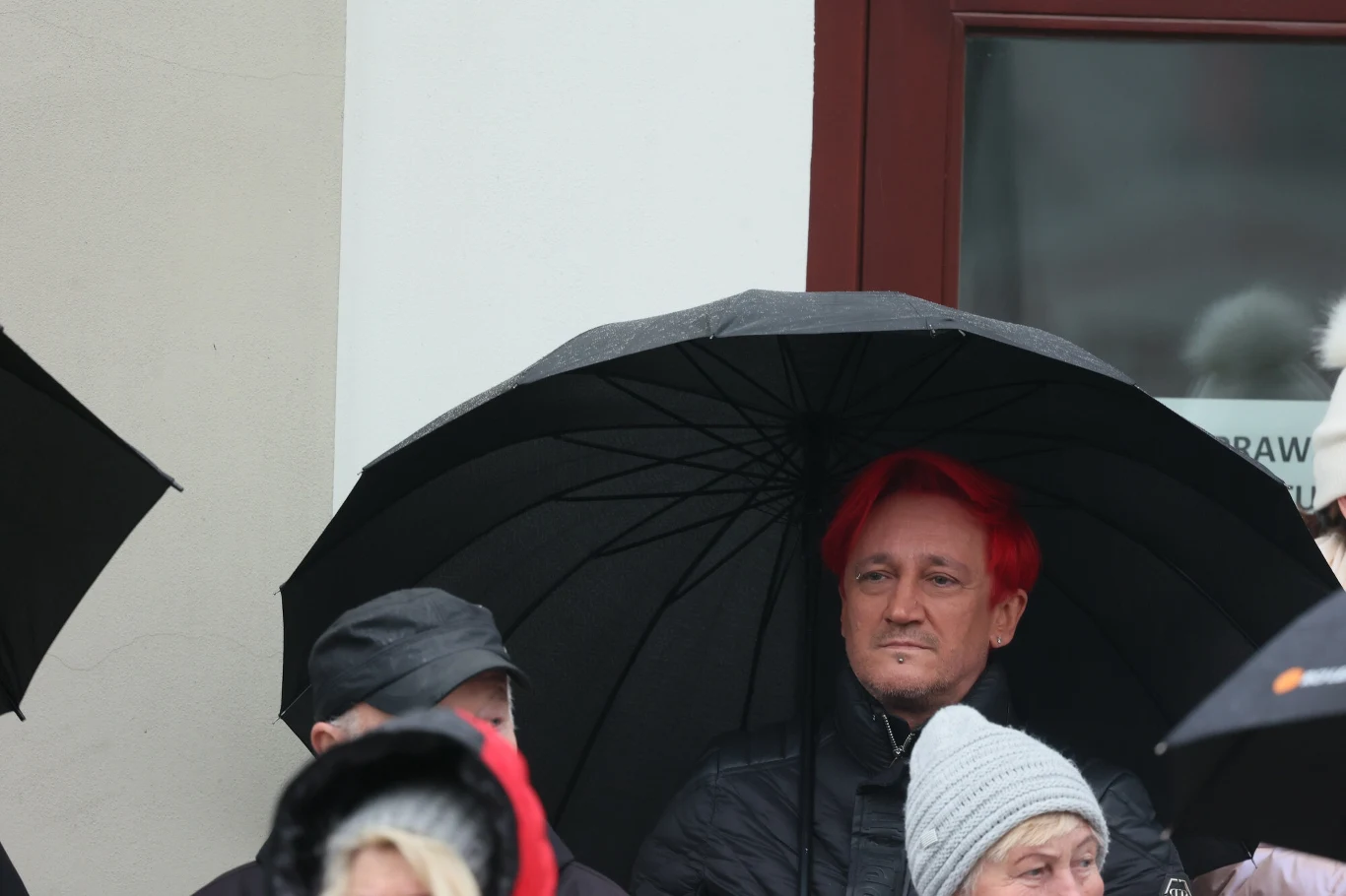 Michał Wiśniewski na pogrzebie Krzysztofa Respondka.