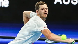 Hubert Hurkacz podczas United Cup