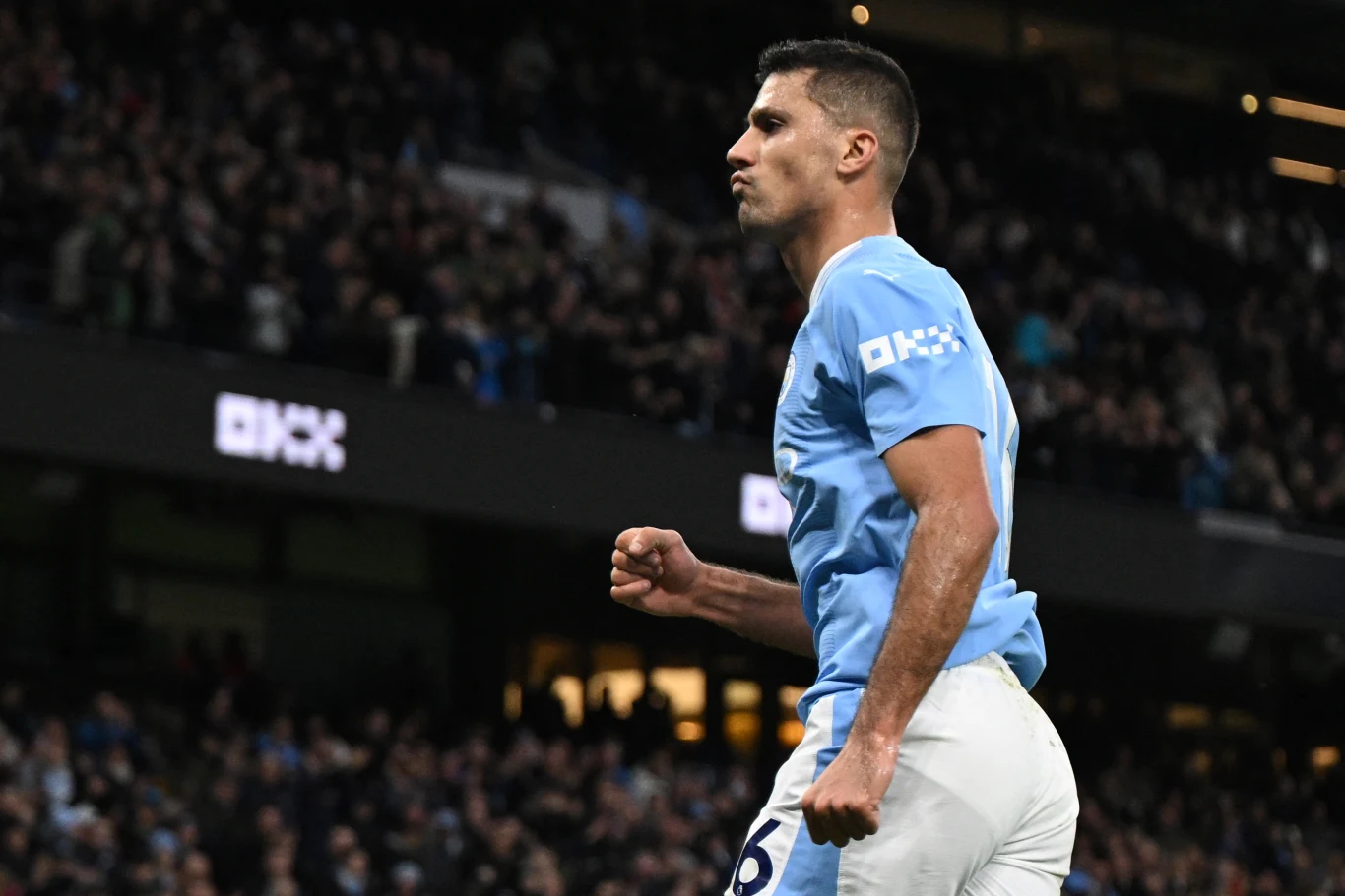 Rodri w meczu z Sheffield United