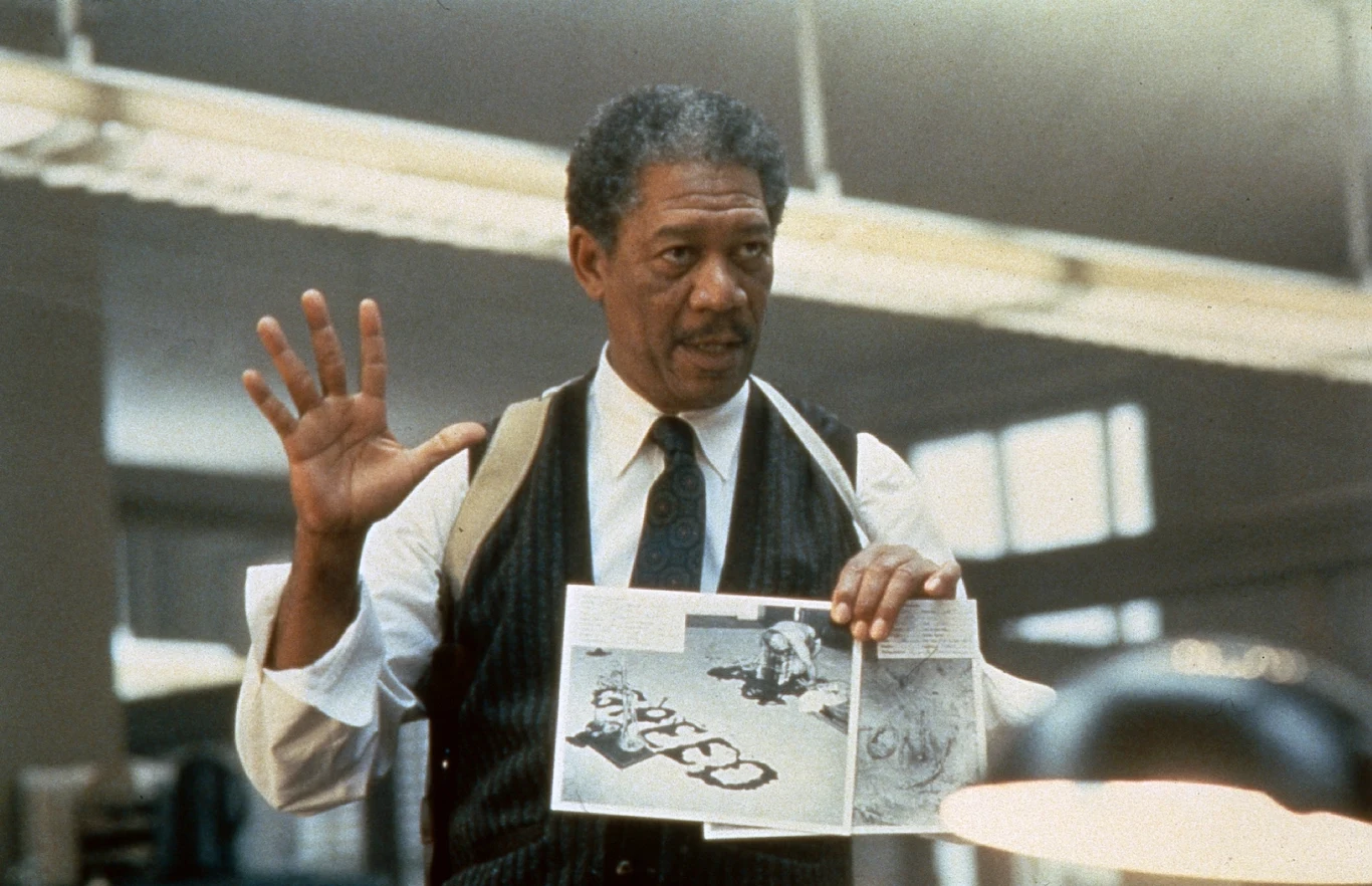 Morgan Freeman w filmie "Siedem"