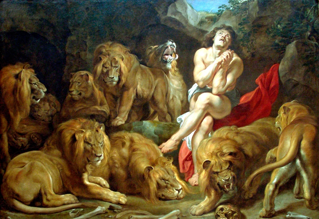Daniel w jaskini lwów - obraz Rubensa
