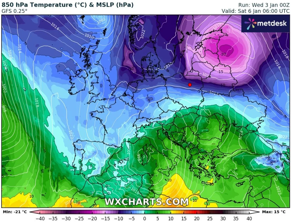 W święto Trzech Króli pogoda będzie mroźna w większości kraju. Najniższe temperatury będą panować na północnym wschodzie