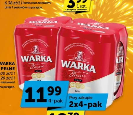 Warka Classic Piwo jasne 4 x 500 ml