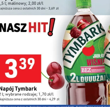 Tymbark Napój jabłko wiśnia 2 l