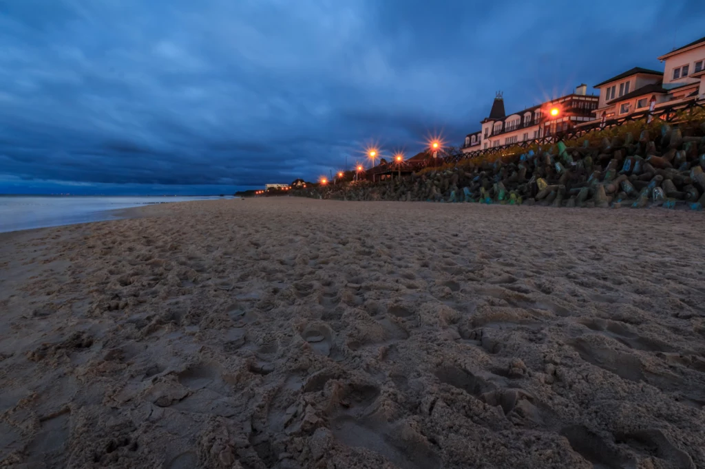 Plaża w Mielnie nocą