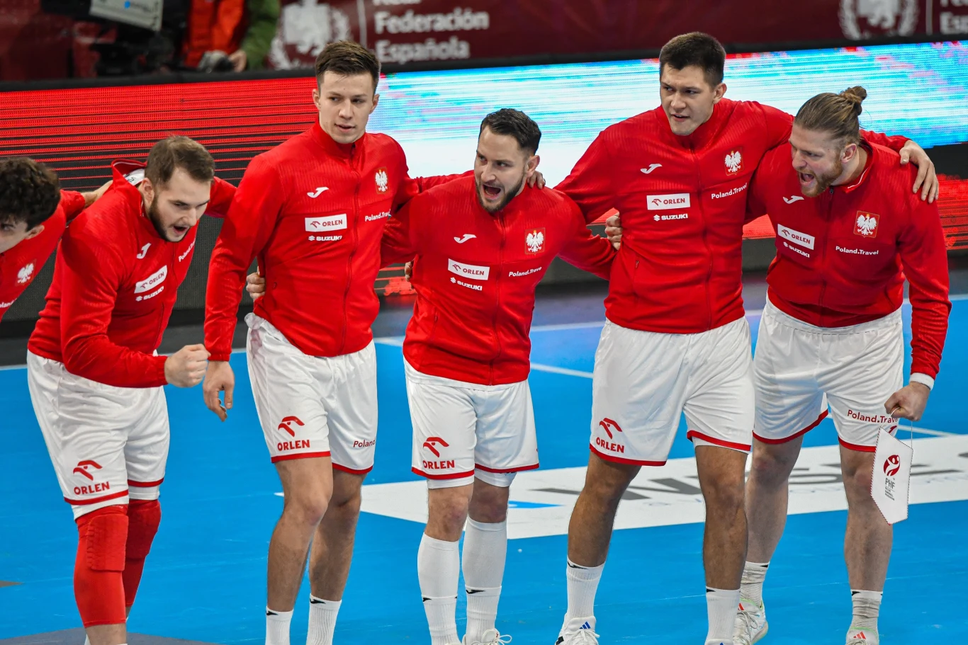 Reprezentanci Polski w piłce ręcznej przed meczem z Hiszpanią