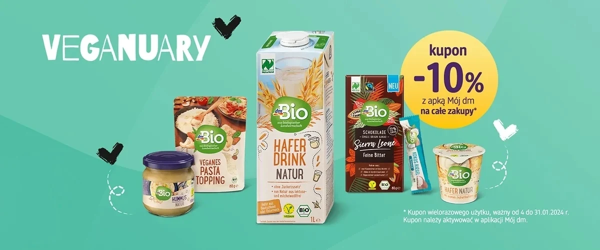 Veganuary w drogeriach dm 