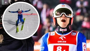 Skoki narciarskie: Turniej Czterech Skoczni. Na zdjęciu Kamil Stoch w akcji