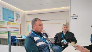 Sandro Pertile na spotkaniu z dziennikarzami w Bischofshofen