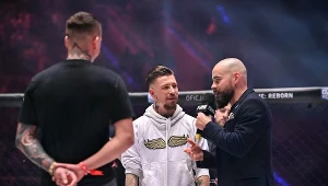 Jakub Kosecki podczas ogłoszenia o dołączeniu do federacji Fame MMA