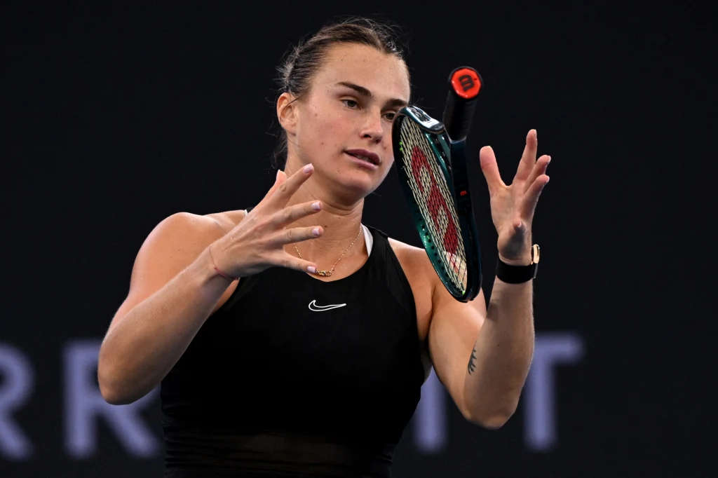 Aryna Sabalenka podczas finału WTA 500 w Brisbane Aryna Sabalenka podczas finału WTA 500 w Brisbane