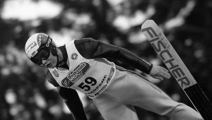 Skoki narciarskie. Na zdjęciu Mateusz Rutkowski