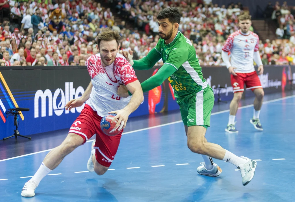 Arkadiusz Moryto w meczu z Arabią Saudyjską