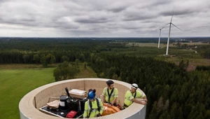 To najwyższy taki wiatrak na świecie. Powstał głównie z drewna