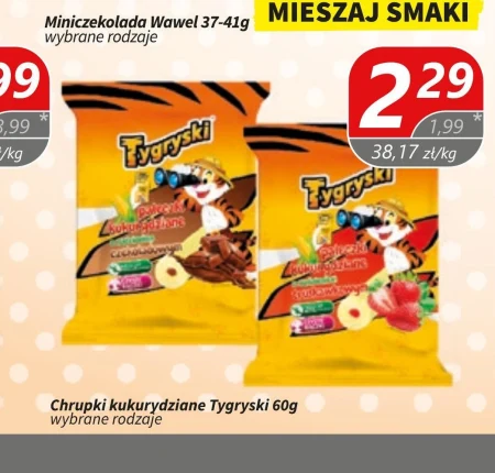 Tygryski Pałeczki kukurydziane z nadzieniem truskawkowym 60 g