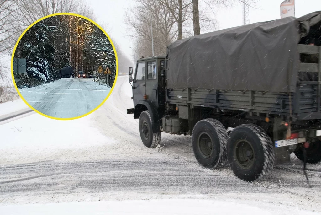 Hajnówka. Wypadek ciężarówki wojskowej z żołnierzami na Podlasiu. Lądowały dwa śmigłowce LPR