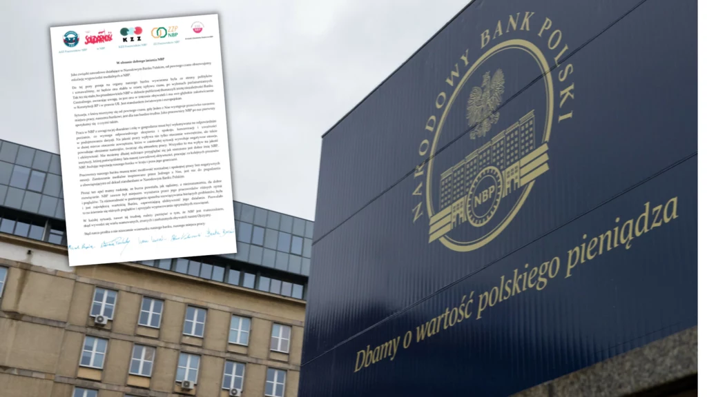 NBP poinformował o wystosowaniu listu związków zawodowych "w obronie dobrego imienia NBP"