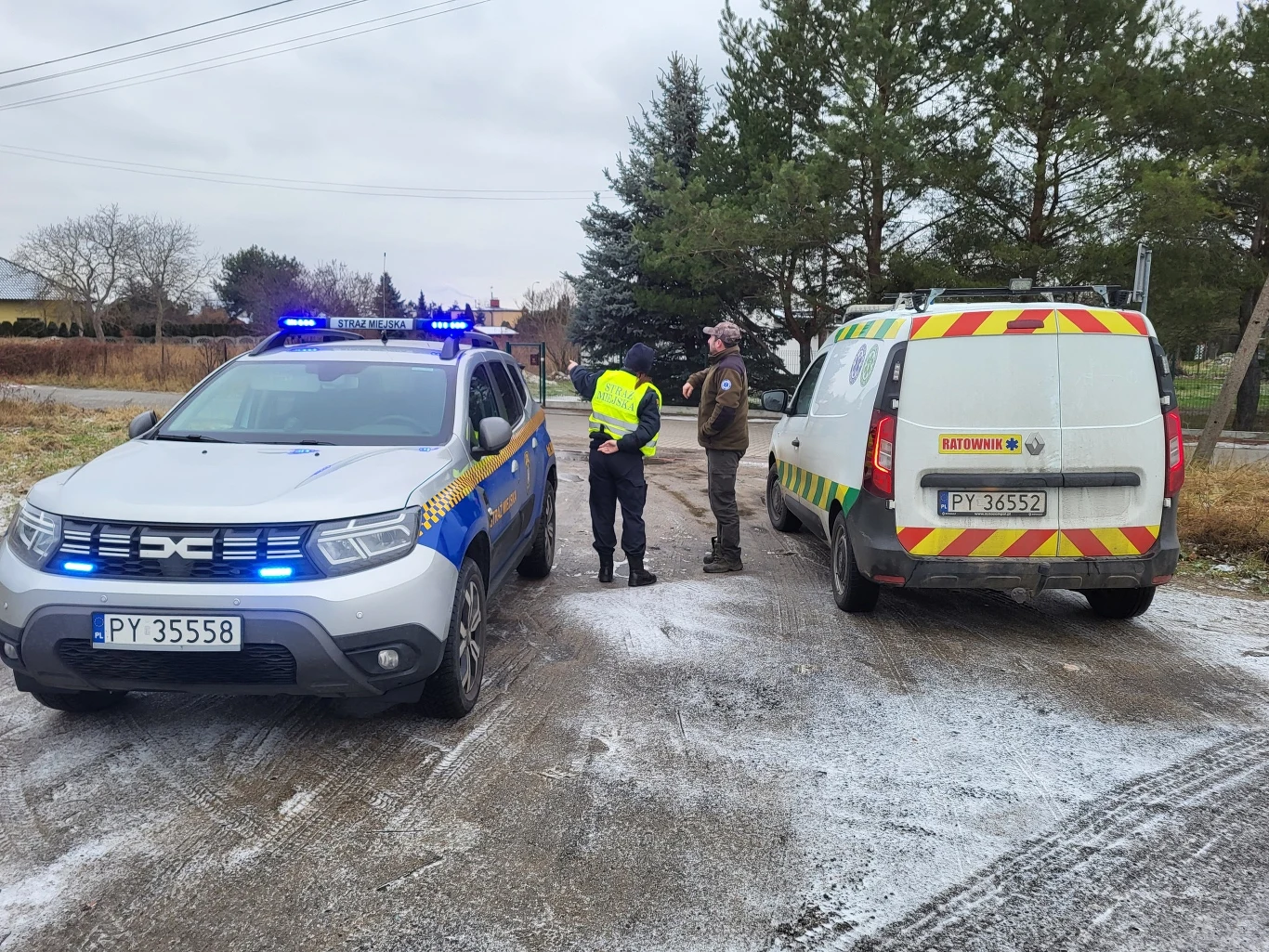Na miejsce przyjechała m.in. straż miejska