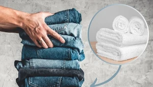 Jeansy skurczyły się w suszarce? Następnym razem użyj ręcznika, a problem zniknie