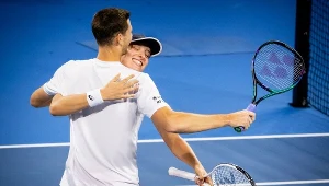 Iga Świątek i Hubert Hurkacz po meczu mikstowym w United Cup