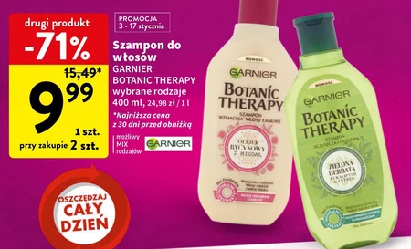 Garnier Botanic Therapy Szampon oczyszczający zielona herbata pokrzywa werbena cytryna aloes 400 ml