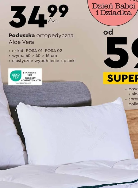 Poduszka ortopedyczna Aloe Vera
