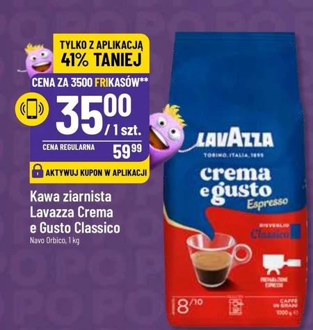 Lavazza Crema E Gusto Classico Kawa ziarnista palona 1000 g