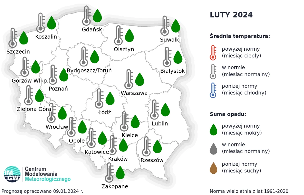 W lutym 20245 roku suma opadów w całym kraju będzie wyższa od normy wieloletniej ,jednak temperatury będą odpowiednie do tej pory roku W lutym 20245 roku suma opadów w całym kraju będzie wyższa od normy wieloletniej ,jednak temperatury będą odpowiednie do tej pory roku