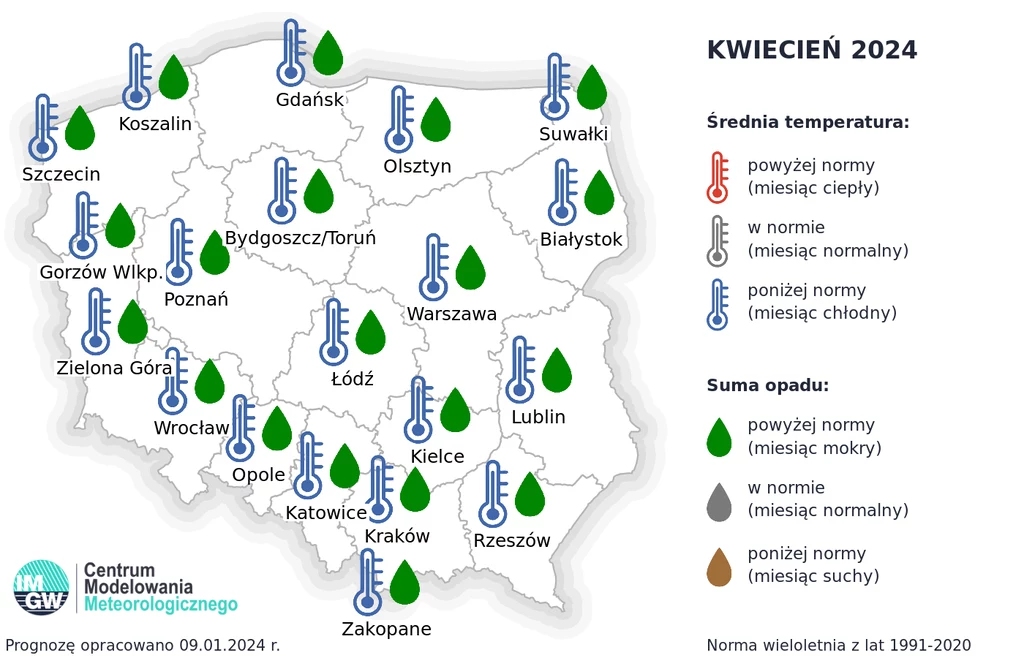 Pogoda w kwietniu może być nieprzyjemna: w całej Polsce ma być zimniej niż zwykle, a suma opadów przekroczy normę wieloletnią Pogoda w kwietniu może być nieprzyjemna: w całej Polsce ma być zimniej niż zwykle, a suma opadów przekroczy normę wieloletnią
