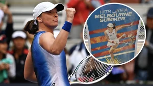 Plakaty z Igą Świątek promują tegoroczne Australian Open