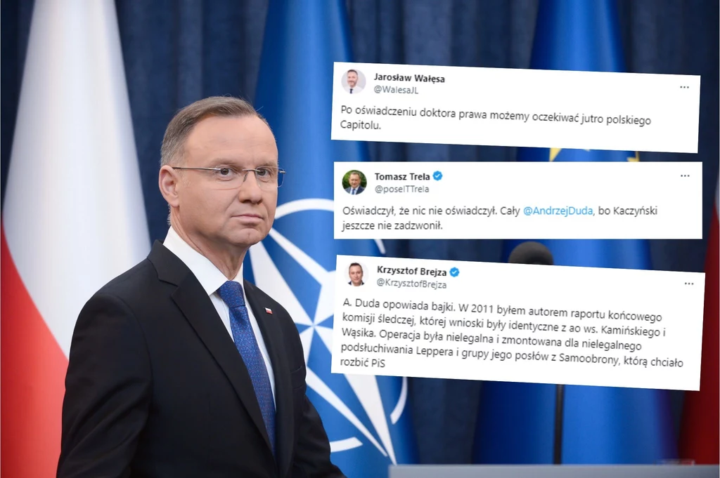 Komentarze polityków po oświadczeniu Andrzeja Dudy Komentarze polityków po oświadczeniu Andrzeja Dudy
