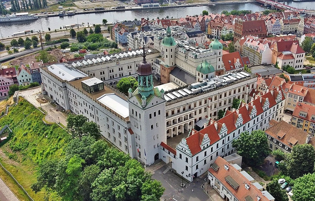 Zamek Książąt Pomorskich w Szczecinie. Widok od północnego zachodu